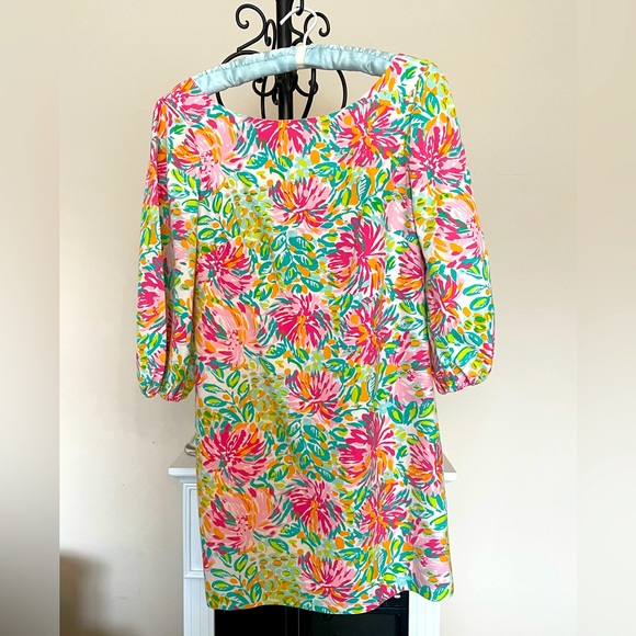 Lilly Pulitzer Dresses & Skirts - Lilly Pulitzer Balloon Sleeve Dress Size 2 Multicolor Floral